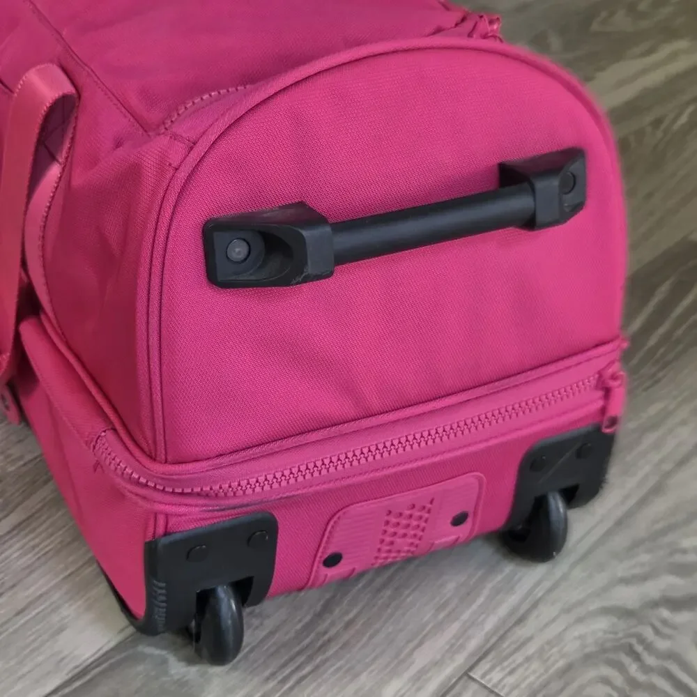 Calpak Stevyn Rolling Duffel Dragonfruit Pink Luggage Travel Wheeled
